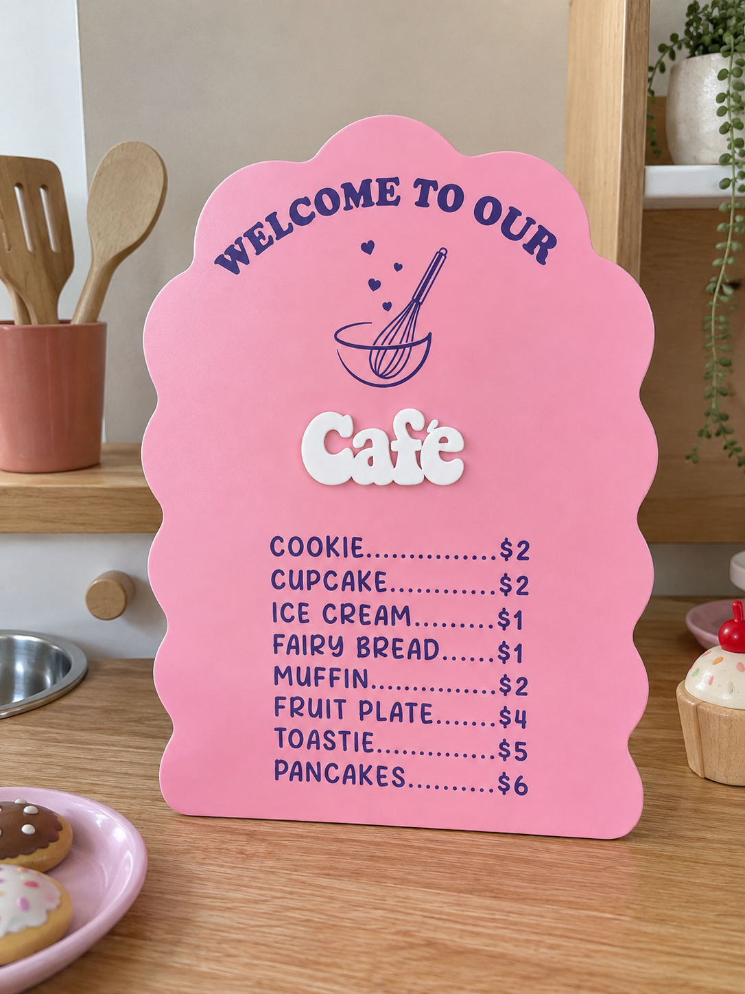 Kids Play Kitchen Menu