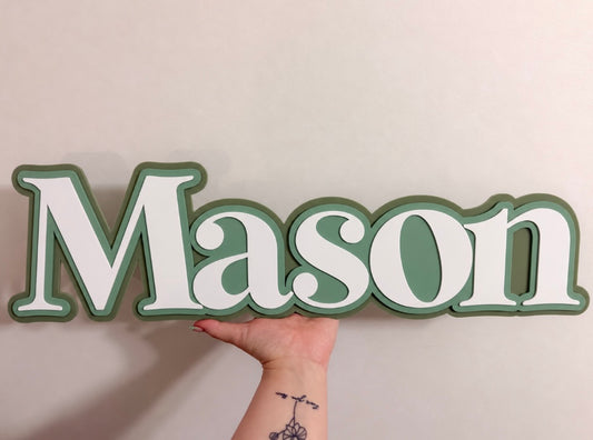 Personalised Triple Layer Name Sign
