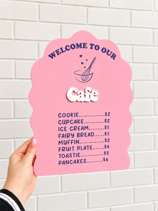 Kids Play Kitchen Menu