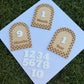 Wooden Checkered Monthly Milestone Plaques