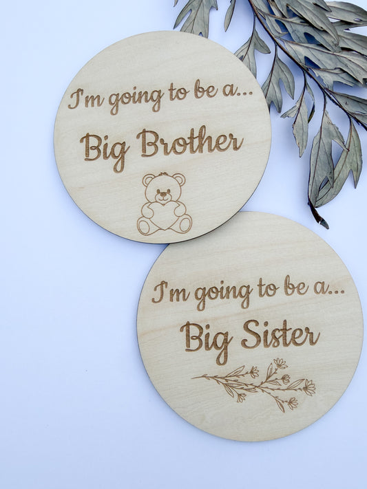 Pregnancy Announcement Disc for Big Sister/Brother.