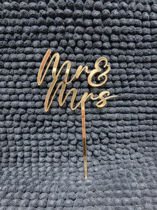 Mr & Mrs Cake Topper
