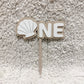 "One" Shell Double Layer Cake Topper