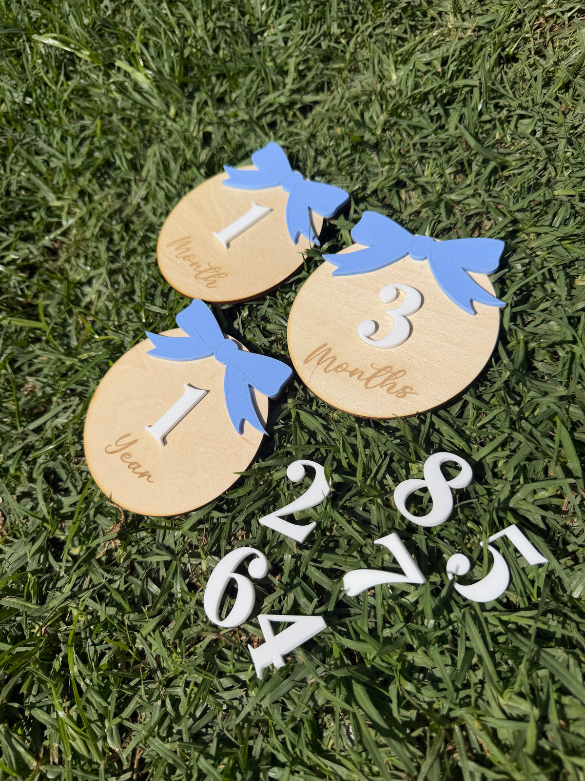 Personalised Bow Milestone Plaques