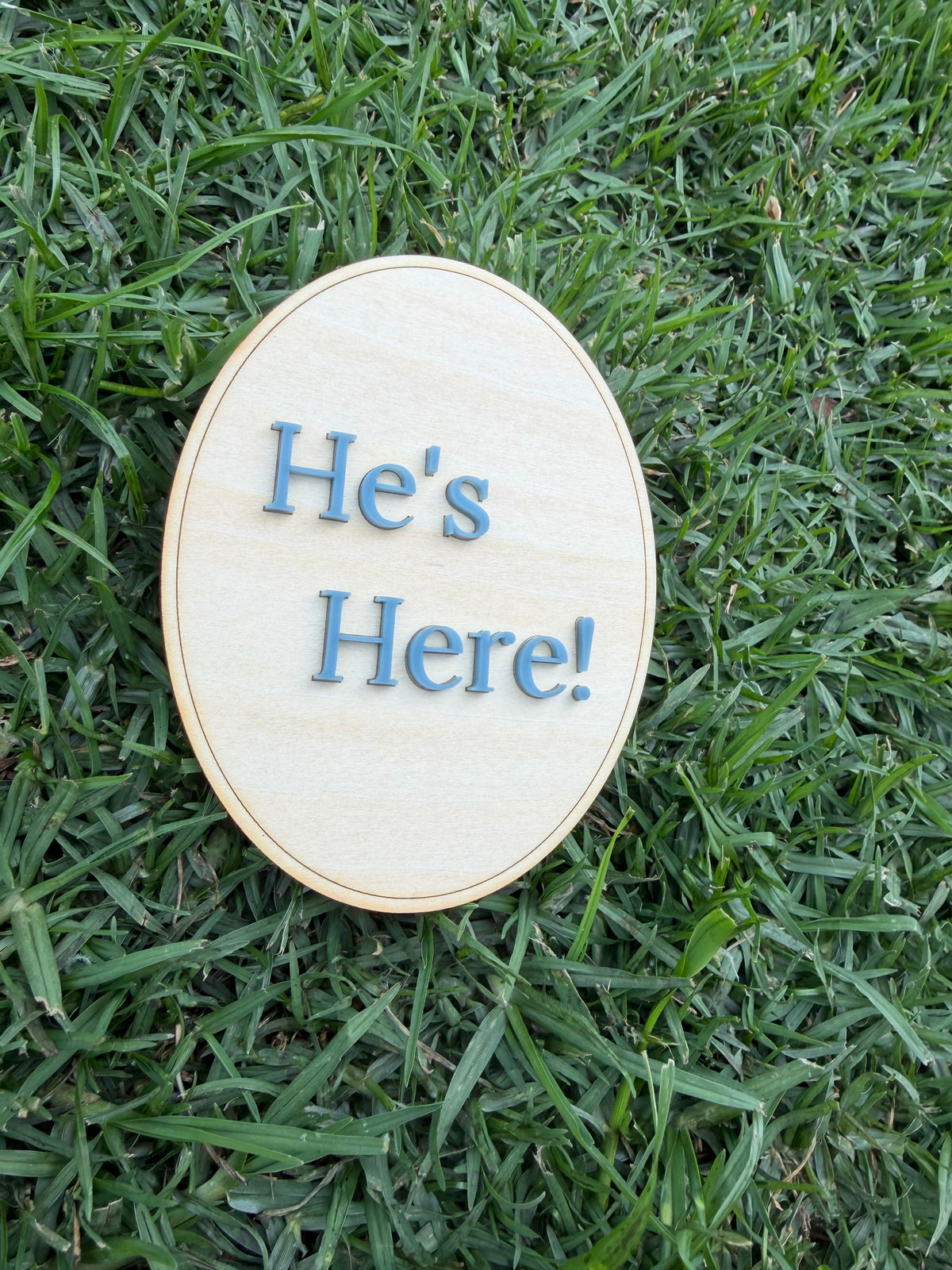 He's Here! Announcement Plaque