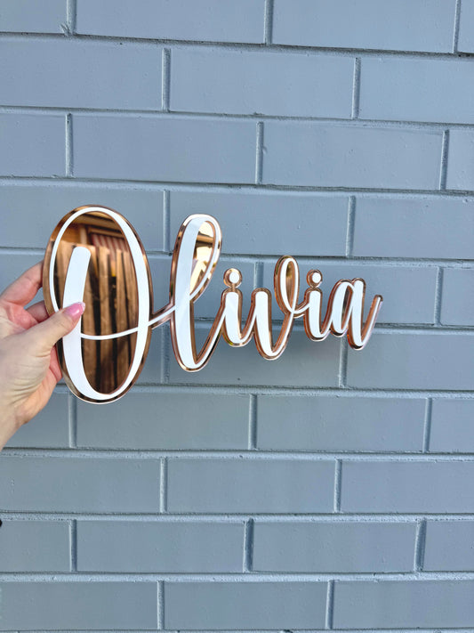 Double Layer Name Sign